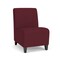 Lesro Siena Lounge Reception Armless Guest Chair, Black, OH Wine Upholstery SN1102 - alternate 1